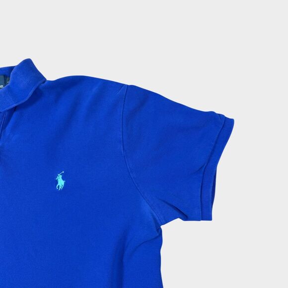 Polo Ralph Lauren Shirt Mens L Blue Custom Fit Short Sleeve Pony Logo Cotton - Picture 3 of 8